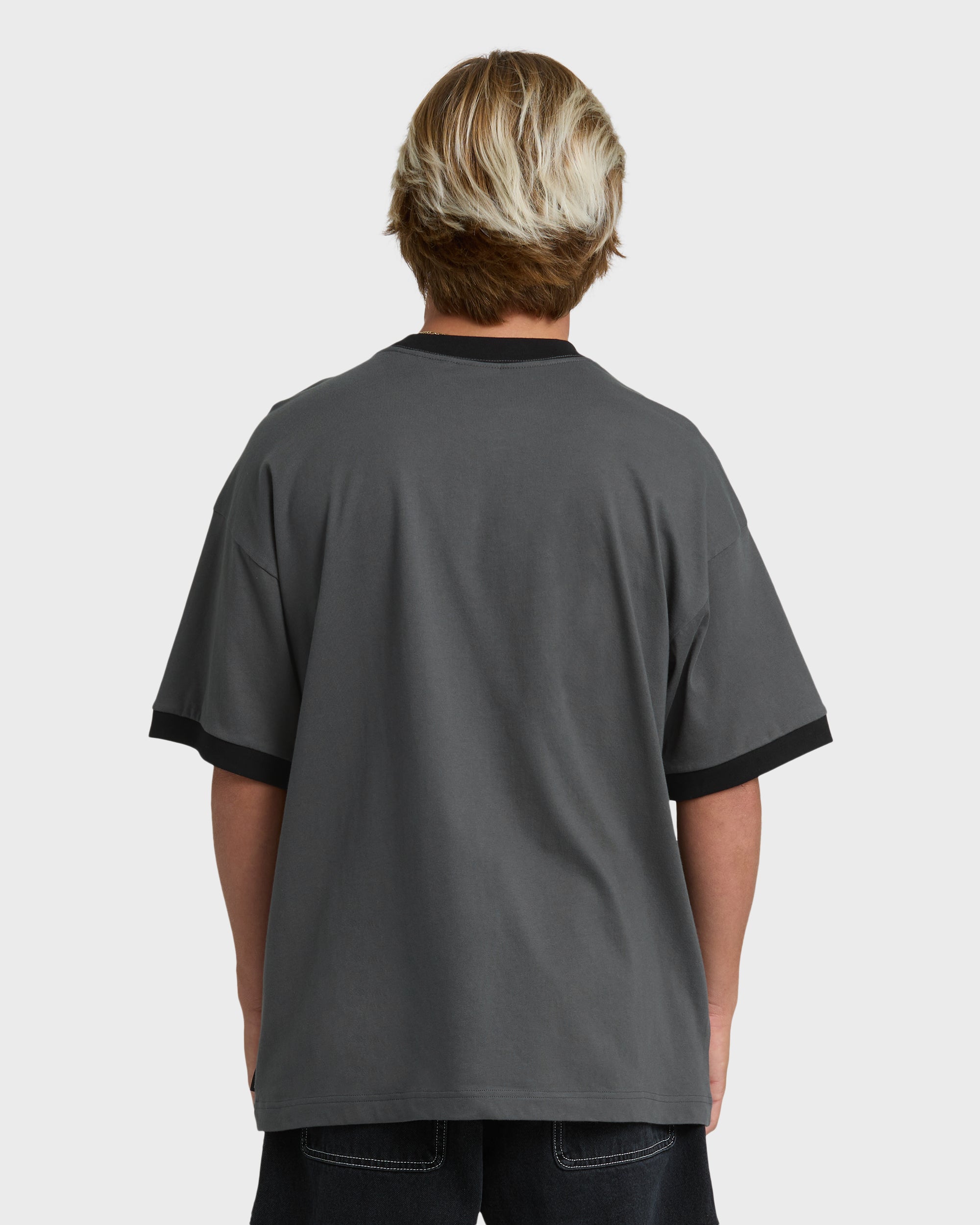 Spec 73 Spin Ringer Short Sleeve T-Shirt - Pewter - Image 2