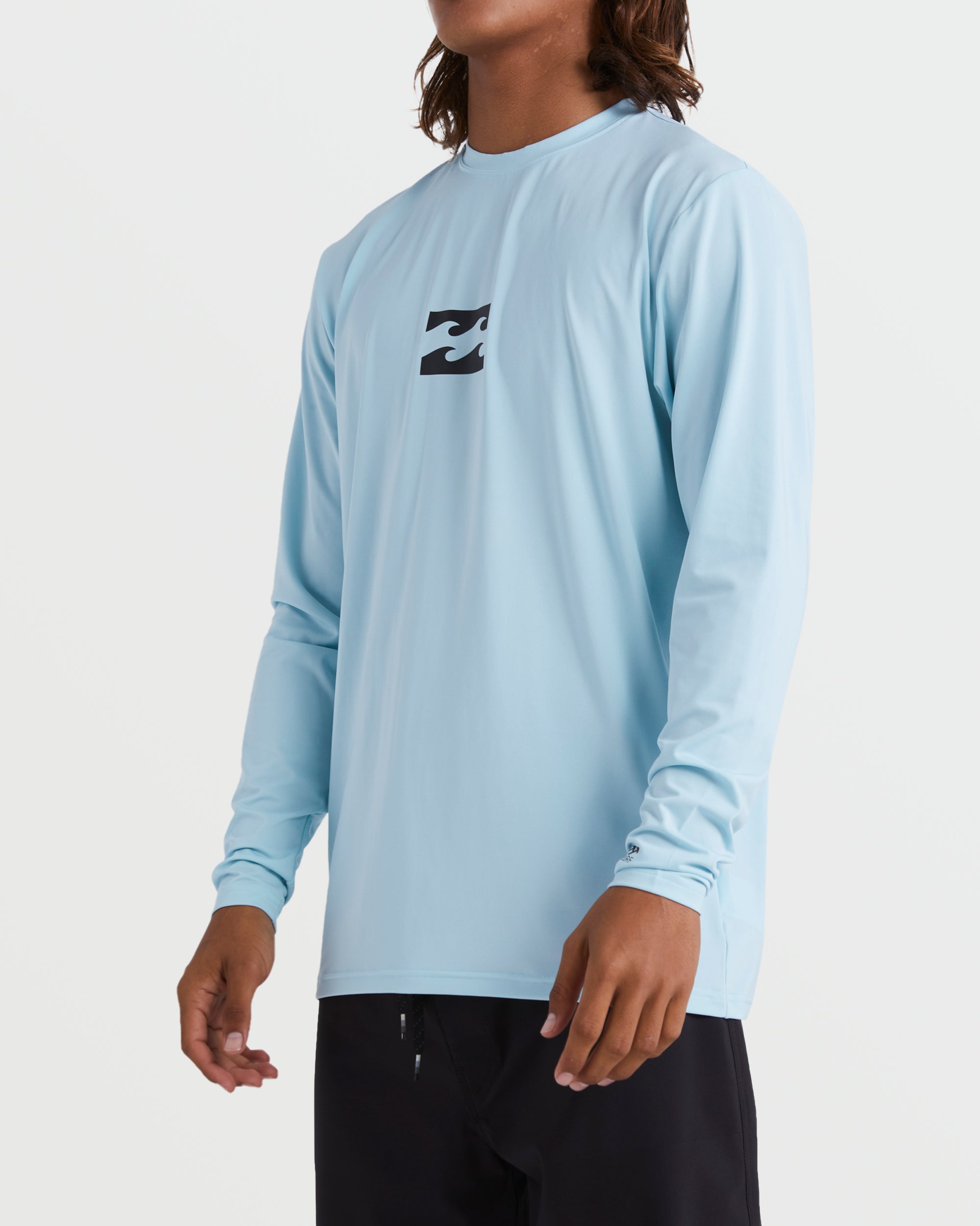 All Day Wave Loose Fit Long Sleeve Surf Tee - Coastal Blue - Image 3