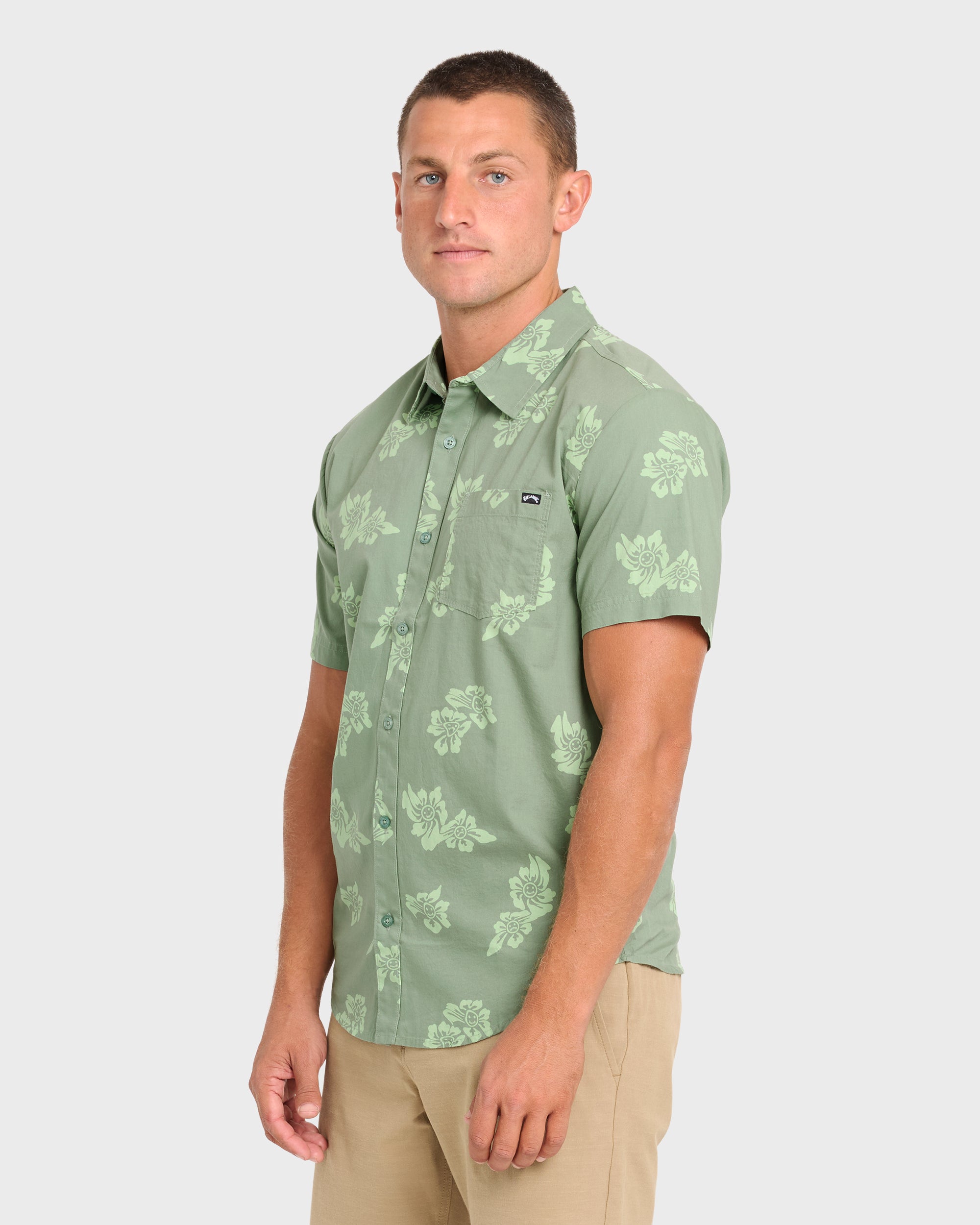 Chase Short Sleeve Shirt - Sage - Image 3