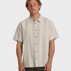 Sundays Jacquard Short Sleeve Shirt - Oatmeal