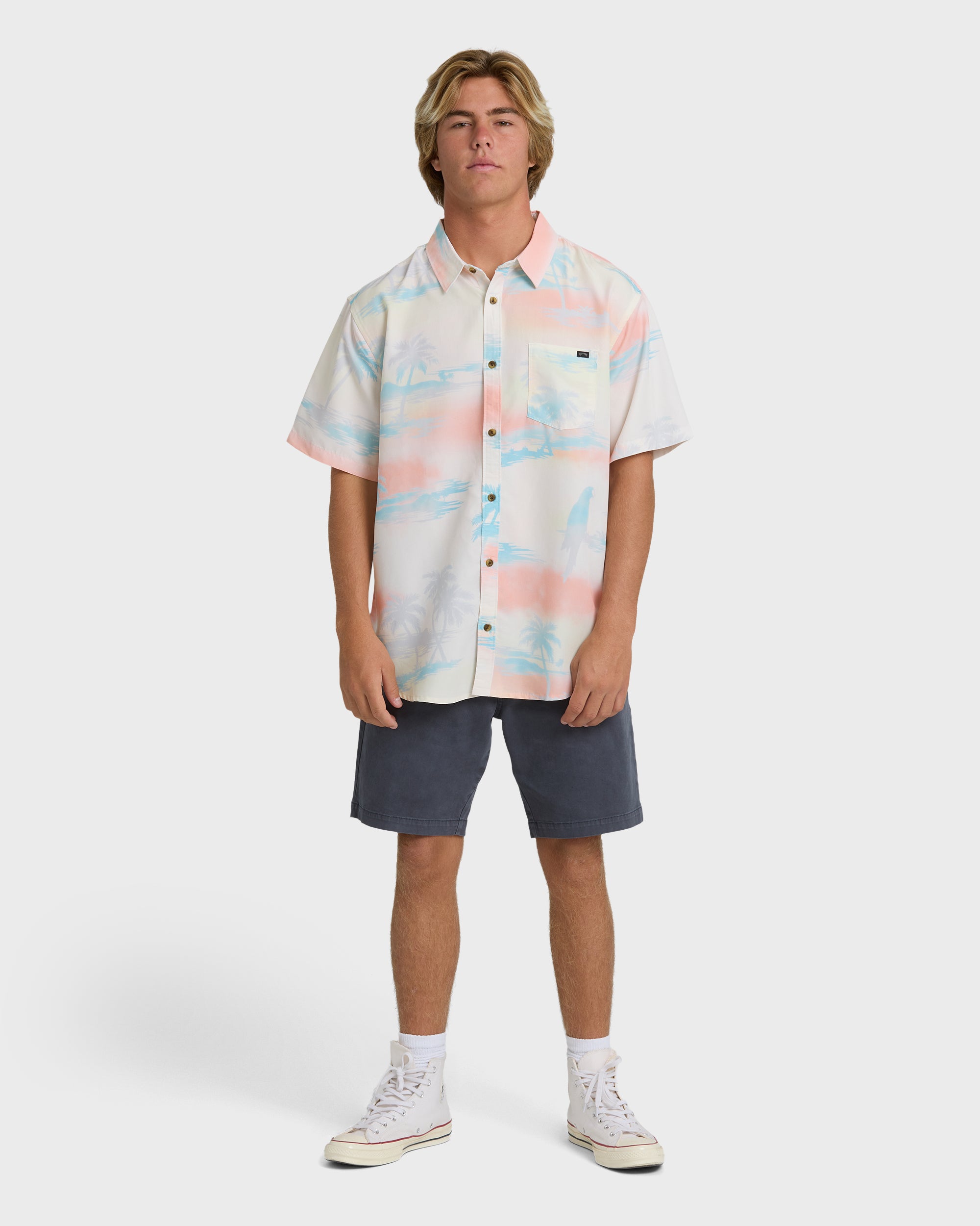 Sundays Lounge Short Sleeve Shirt - Off White - Image 4