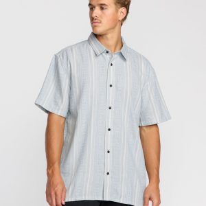 Sunshines Garage Short Sleeve Shirt - Stone Blue