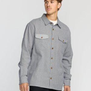 Austin Garage Long Sleeve Shirt - Stone Blue