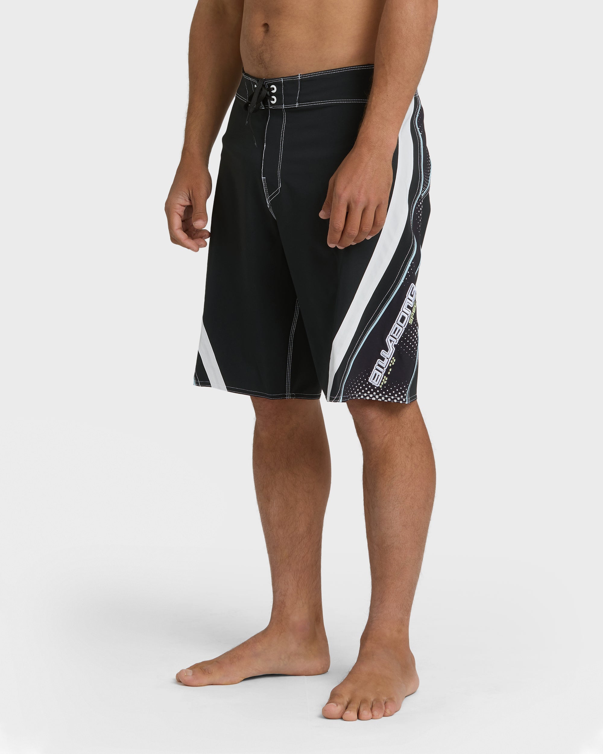 Fluid 2k Pro 21 Boardshorts - Black/White - Black - Image 3