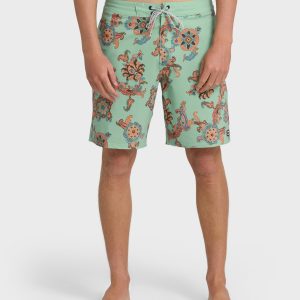 Sundays Lo Tide 18 Boardshorts - Granite Green Multi - Granite Green