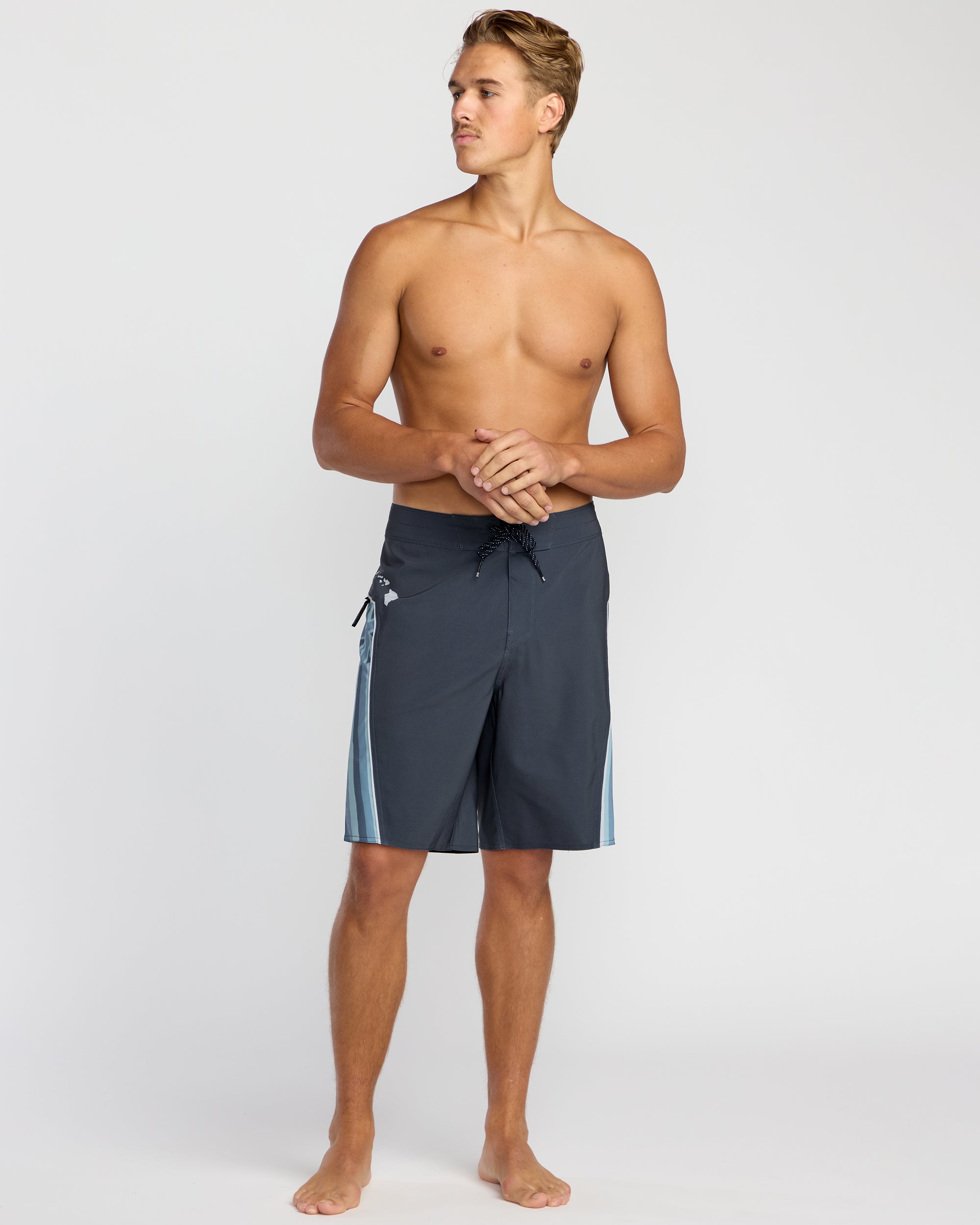 Straddie Pro Hi 20 Boardshorts - Harbor Blue - Image 5