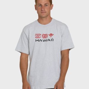 Kahili Hawaii Regular Short Sleeve Tee - Heather Gray