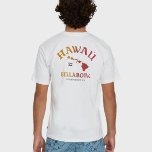 Island Chain Hawaii Regular Short Sleeve Tee - Off White