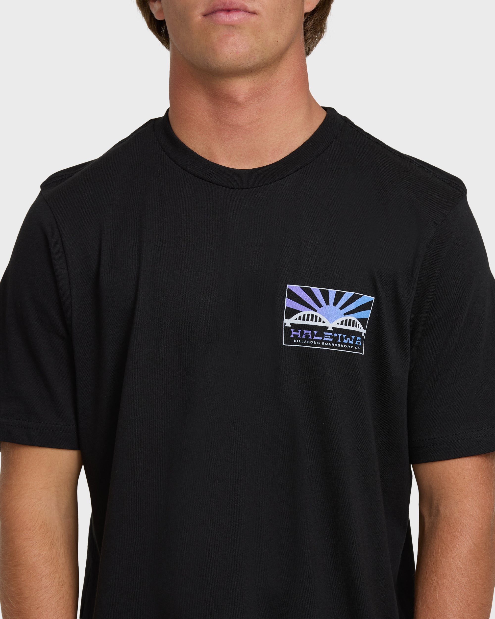 Haleiwa Rising Sun Short Sleeve T-Shirt - Black - Image 5