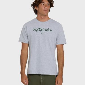 Haleiwa Palm Short Sleeve T-Shirt - Cloud Gray