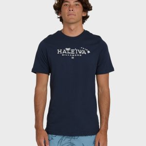 Haleiwa Palm Short Sleeve T-Shirt - Navy