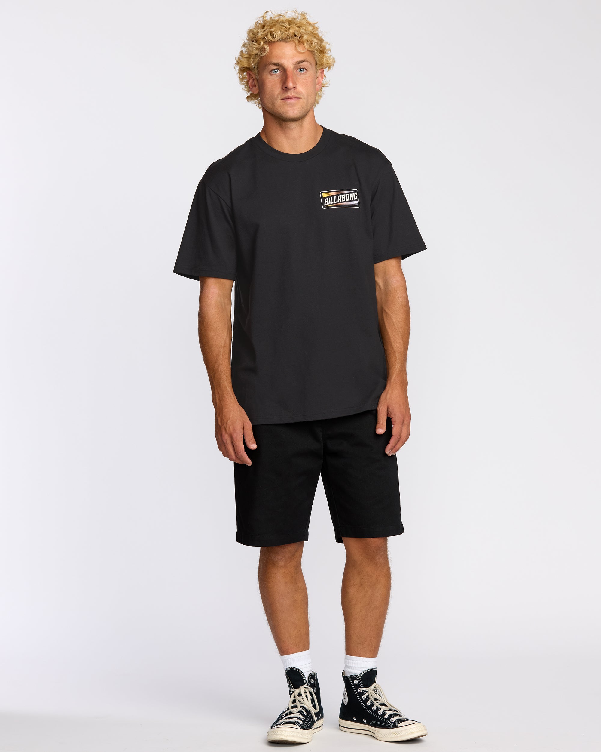 Walled Regular Short Sleeve T-Shirt - Black - Image 4