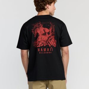 Skull Wave Hi Regular Short Sleeve T-Shirt - Black