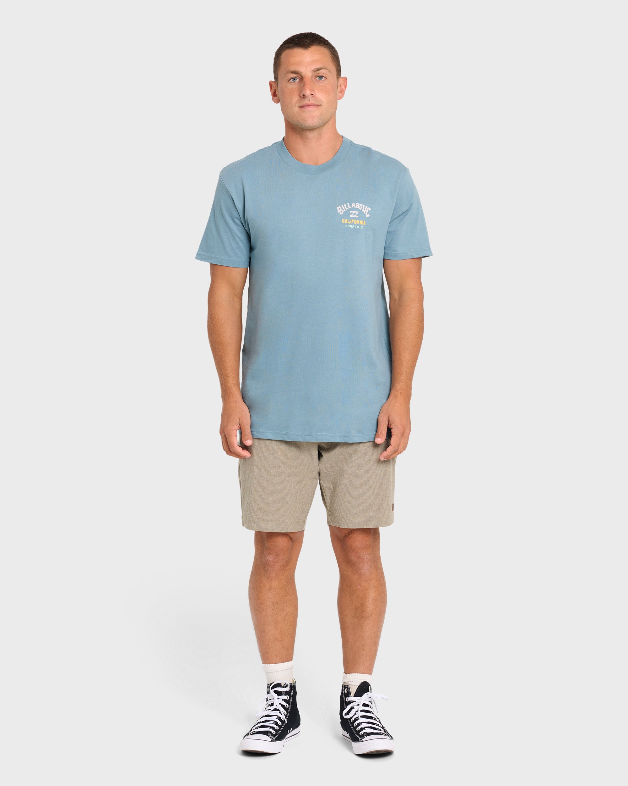 Surf Tour Ca Premium Short Sleeve T-Shirt - Washed Blue - Image 4