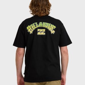 Wax Arch Regular Short Sleeve T-Shirt - Black