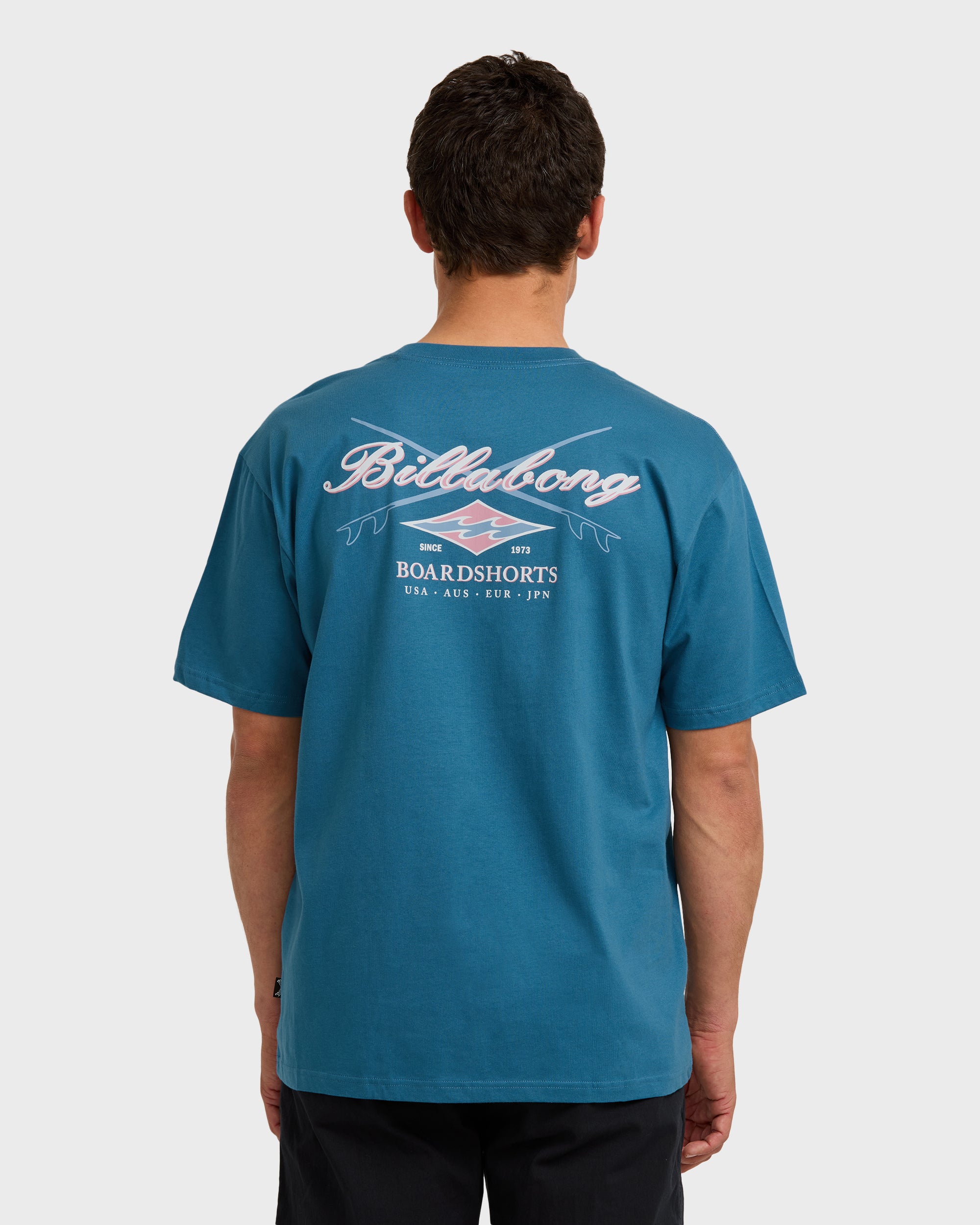 Crossboards Short Sleeve T-Shirt - Chino- Real Teal - Image 2