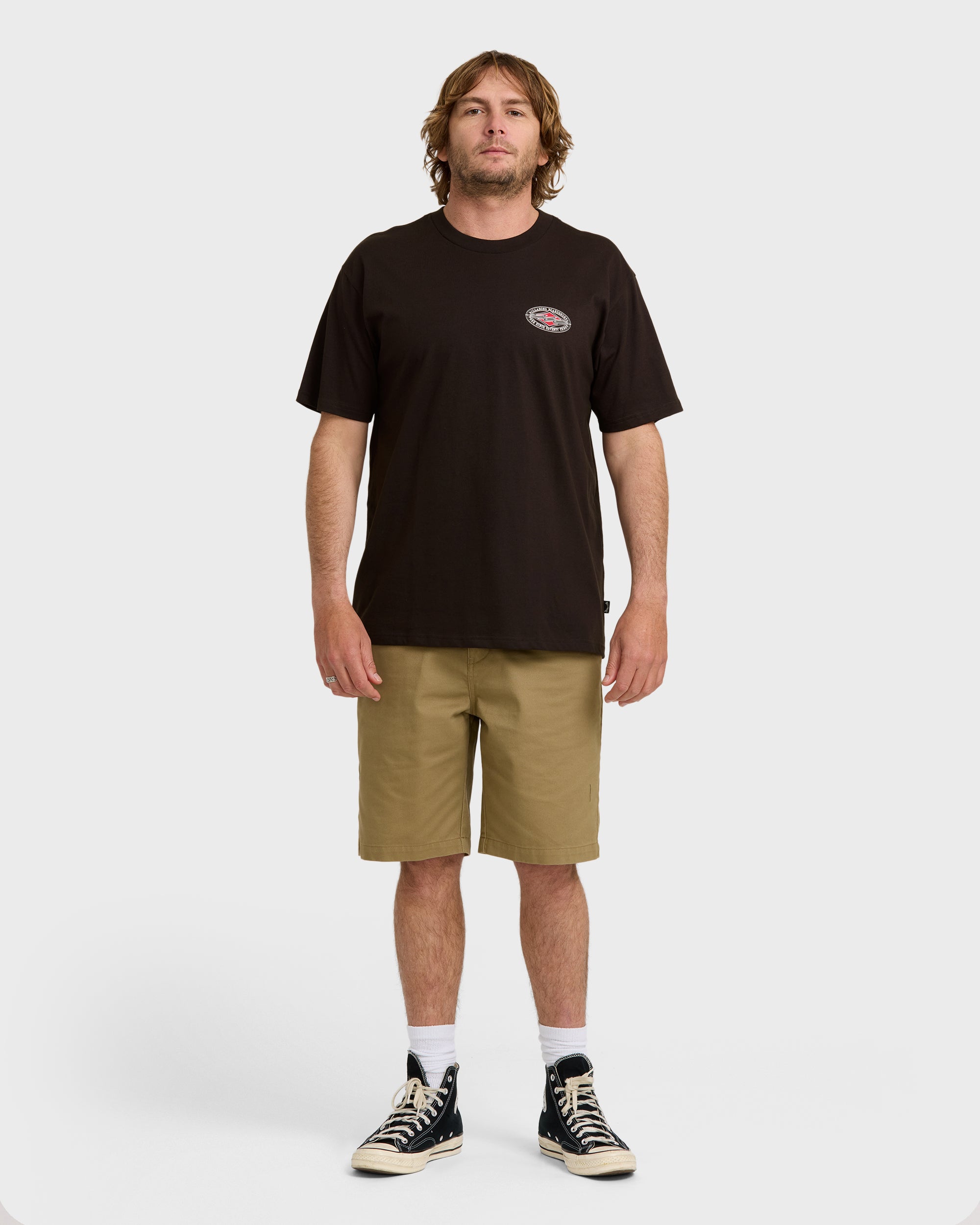 Rotor Diamond Regular Short Sleeve T-Shirt - Black Red - Image 3