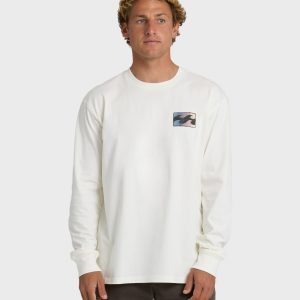 Crayon Wave Premium Long Sleeve T-Shirt - Off White