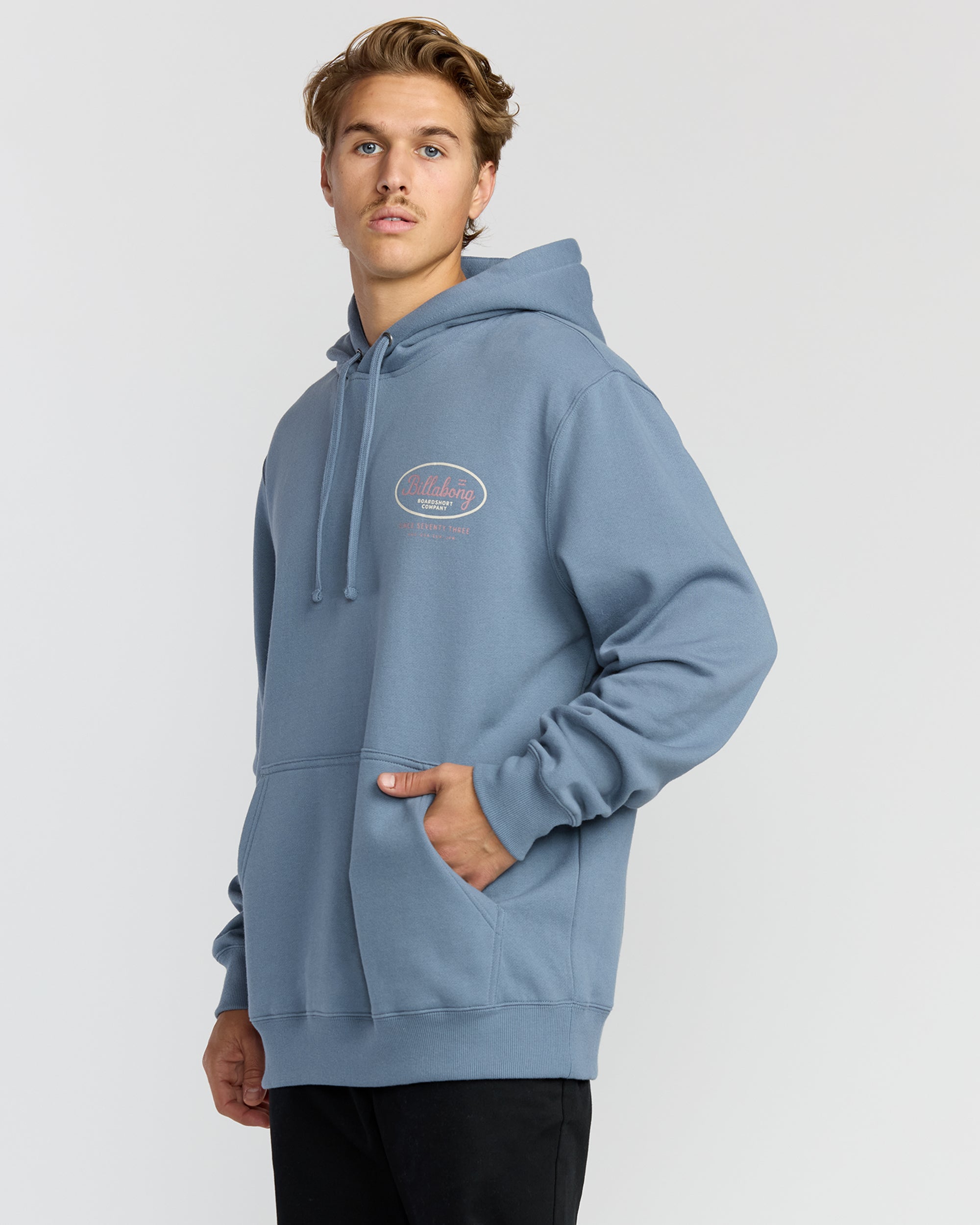 Short Sands Pullover Hoodie - Steel Blue - Image 3