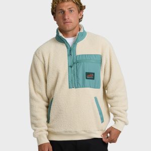 Boundary Peak Mock Neck Sherpa Fleece - Oatmeal