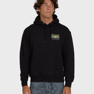 Haleiwa Rising Sun Pullover Hoodie  - Black