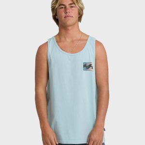 Crayon Wave Tank - Dusty Blue