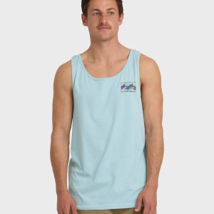 Crayon Wave Premium Tank - Dusty Blue