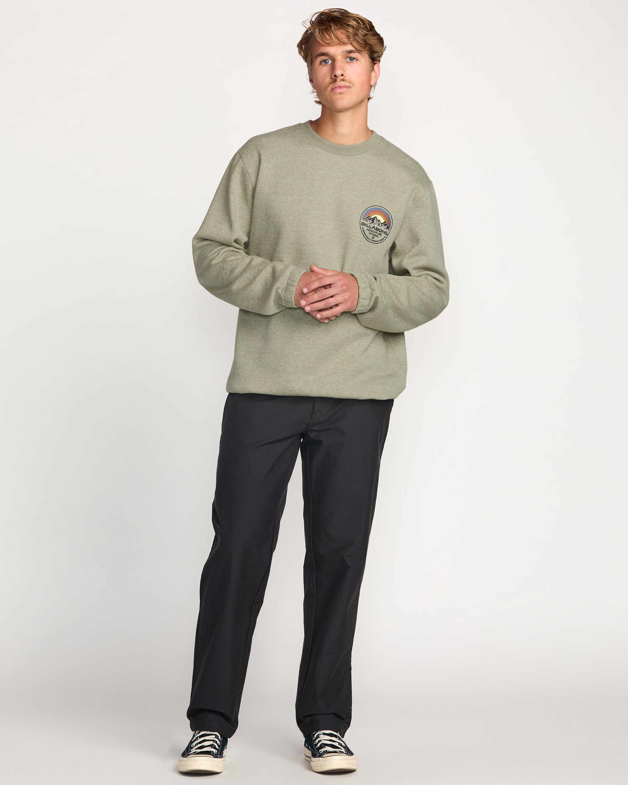 Compass Crew Sweatshirt - Sage Heather - Image 3