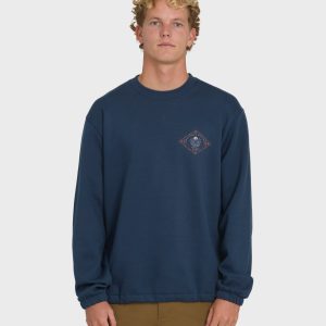 Compass Crewneck Sweatshirt - Dark Blue
