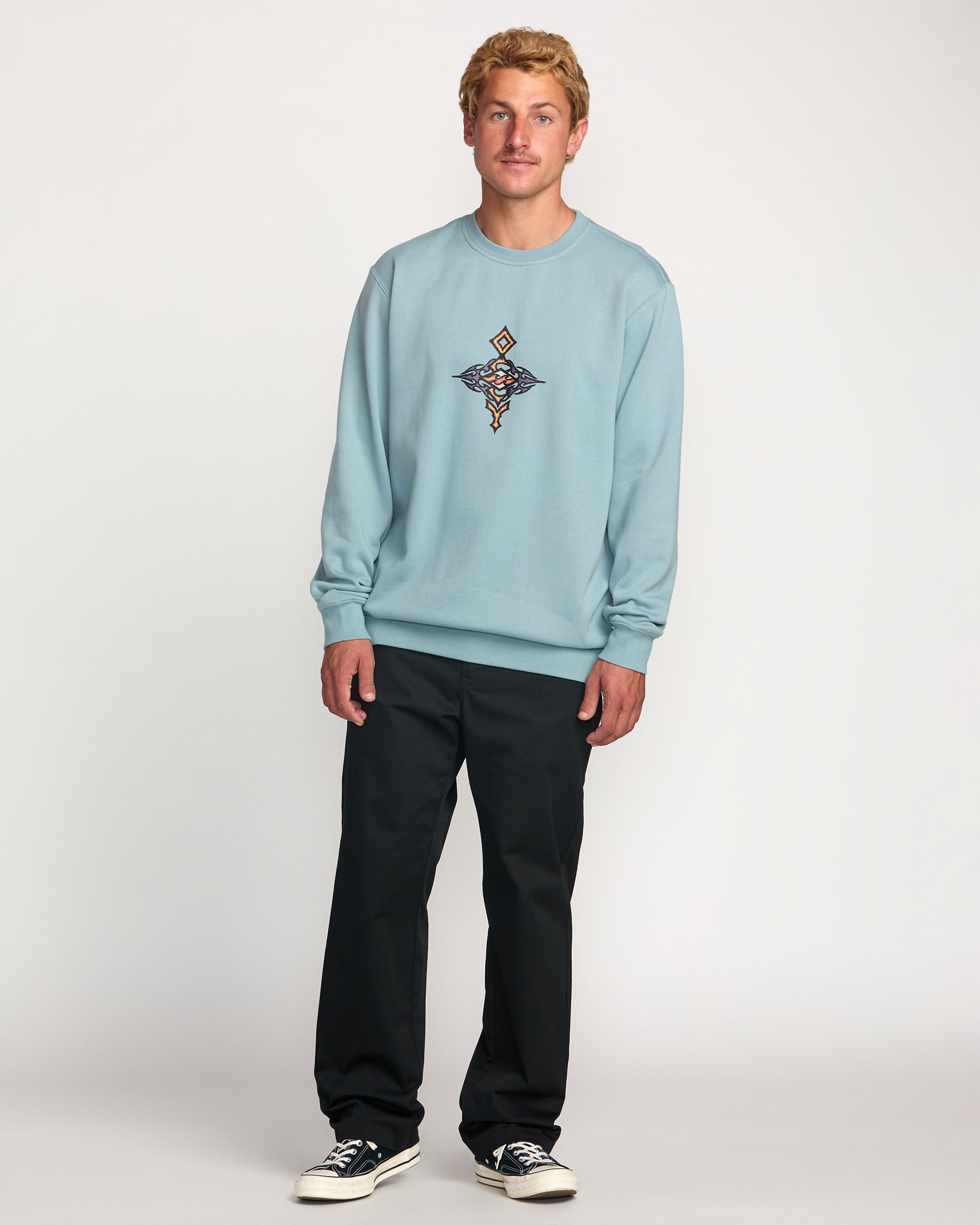 Occy Crew Sweatshirt - Cloud Blue - Image 4