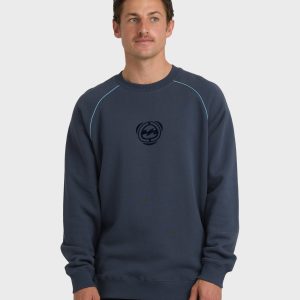 Bio Fleece Crewneck Sweatshirt - Vintage Navy