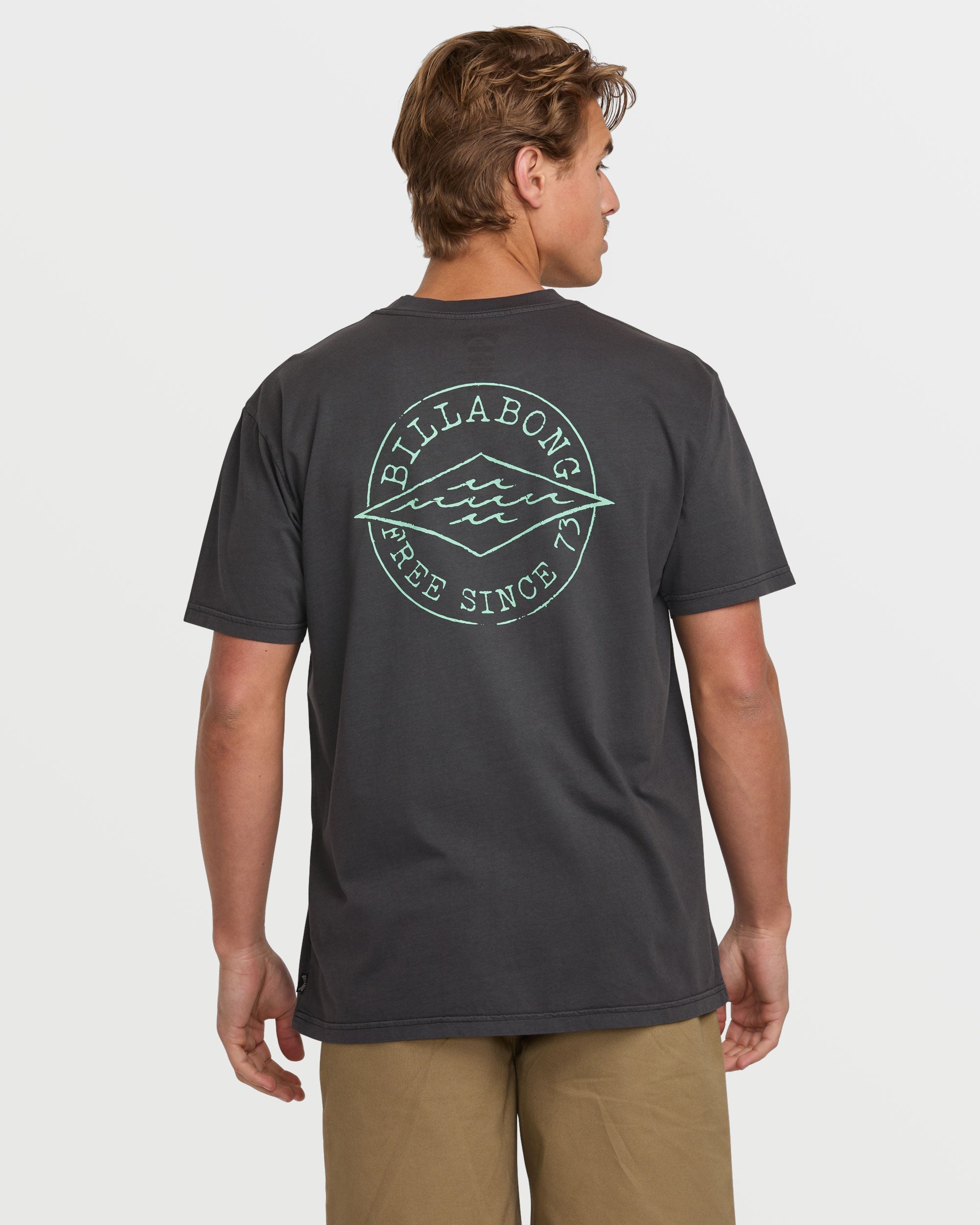 Big Dave Premium Wave Wash Short Sleeve Tee - Washed Black