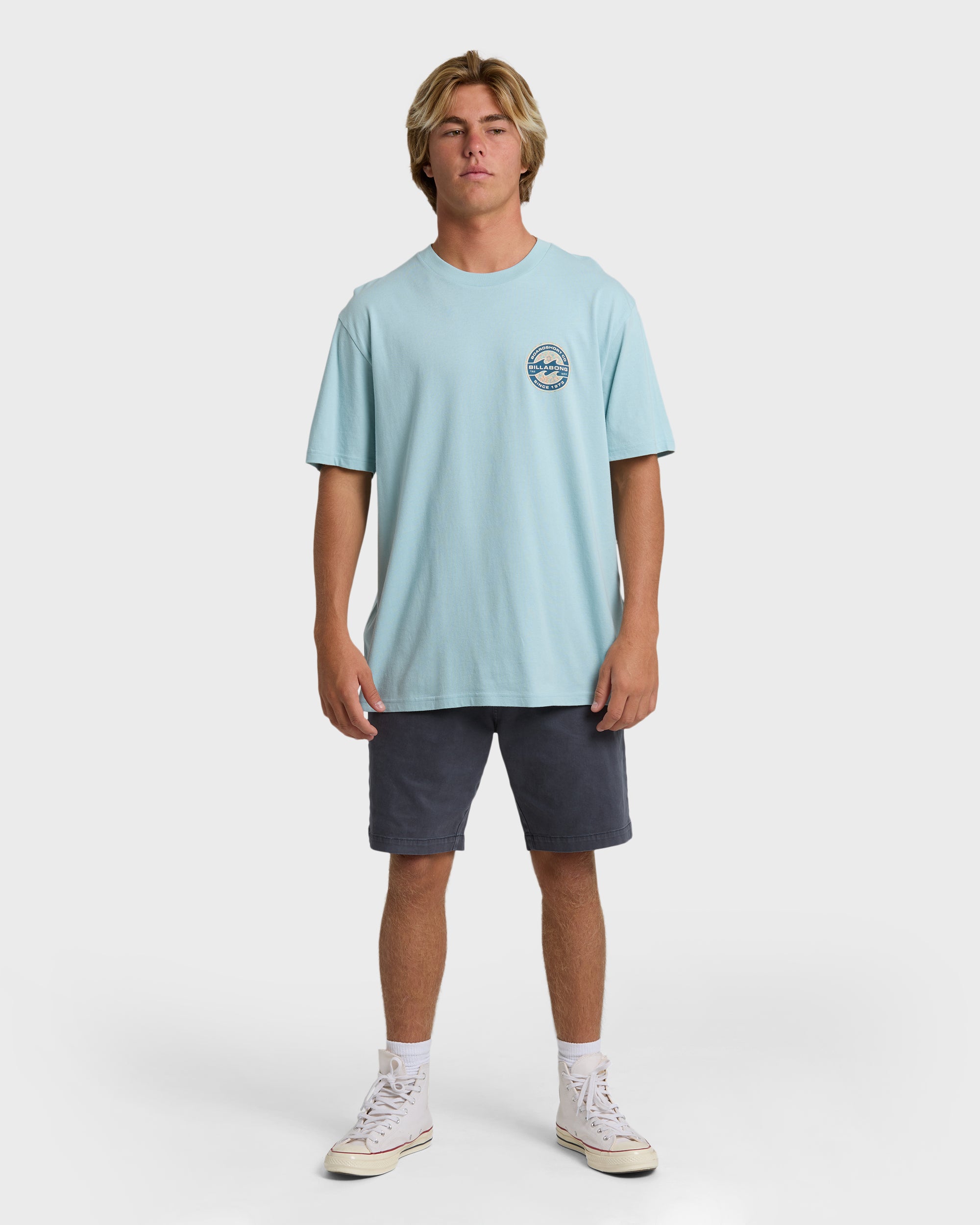 Hollow Premium Short Sleeve T-Shirt - Dusty Blue - Image 4