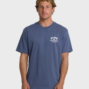 Flower Premium Short Sleeve T-Shirt - Vintage Indigo