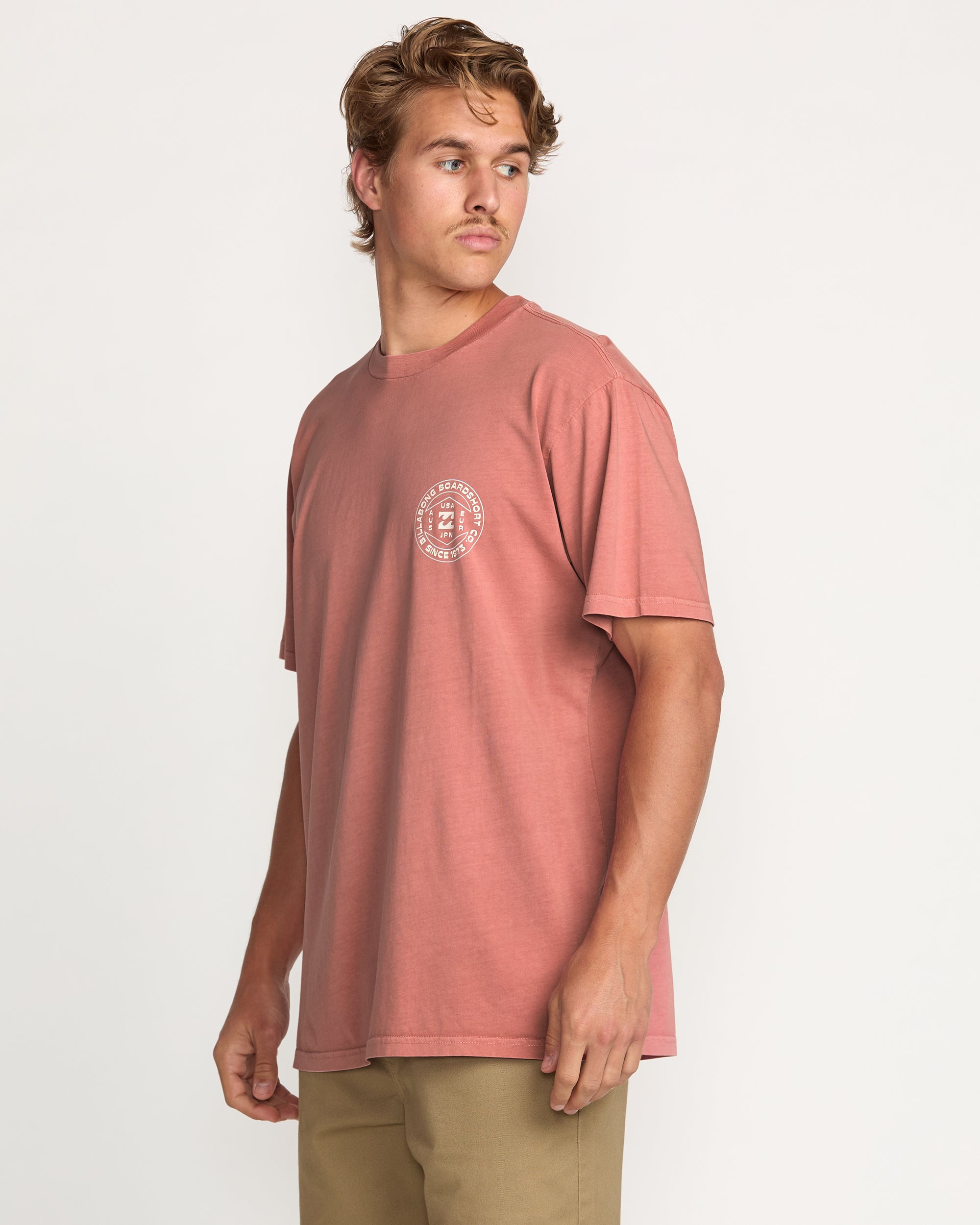 Rotation Premium Wave Wash Tee - Dusty Rose - Image 4