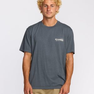 Single Fin Premium Wave Wash Short Sleeve T-Shirt - Midnight Blue