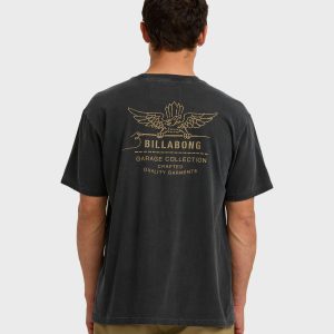 Wingspan Garage Regular Short Sleeve T-Shirt - Washed Black