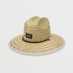 Tides Print Straw Hat - Deep Blue