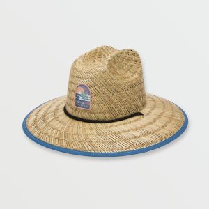 Tides Patch Straw Hat - Carolina Blue