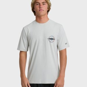 Hollow Diamond Loose Fit Short Sleeve Surf Shirt - Silver