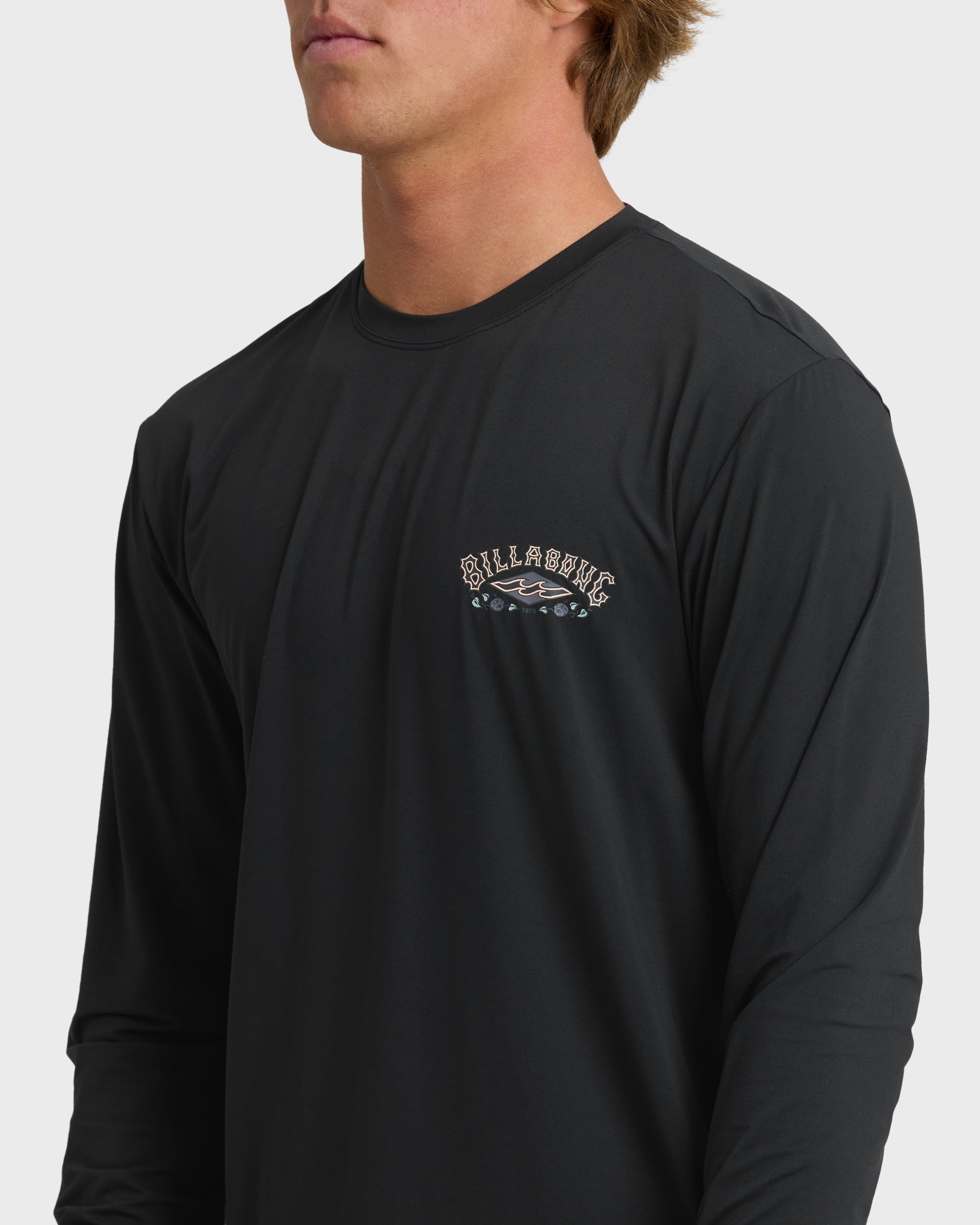 Heritage Loose Fit Long Sleeve Surf Shirt - Black - Image 5