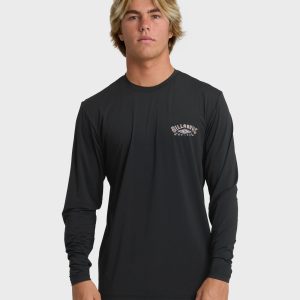 Heritage Loose Fit Long Sleeve Surf Shirt - Black