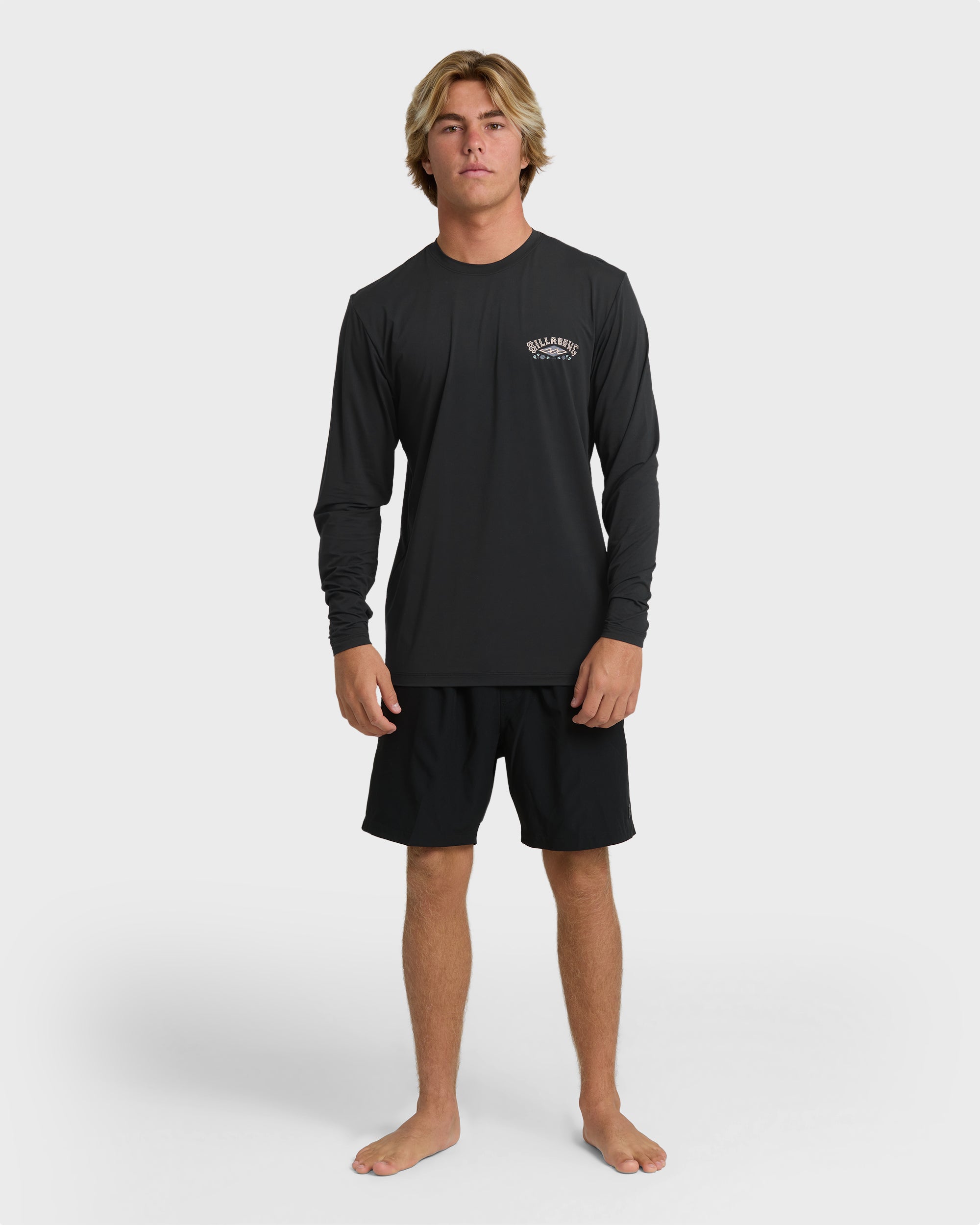 Heritage Loose Fit Long Sleeve Surf Shirt - Black - Image 4