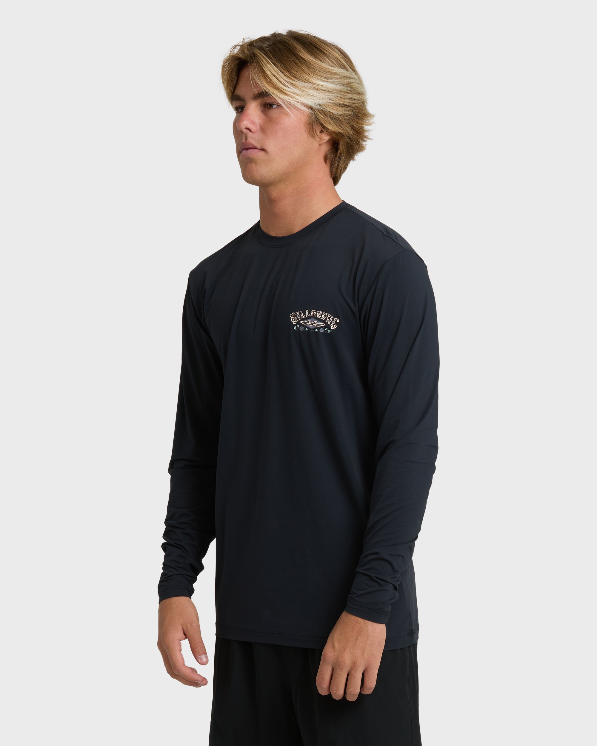 Heritage Loose Fit Long Sleeve Surf Shirt - Black - Image 3