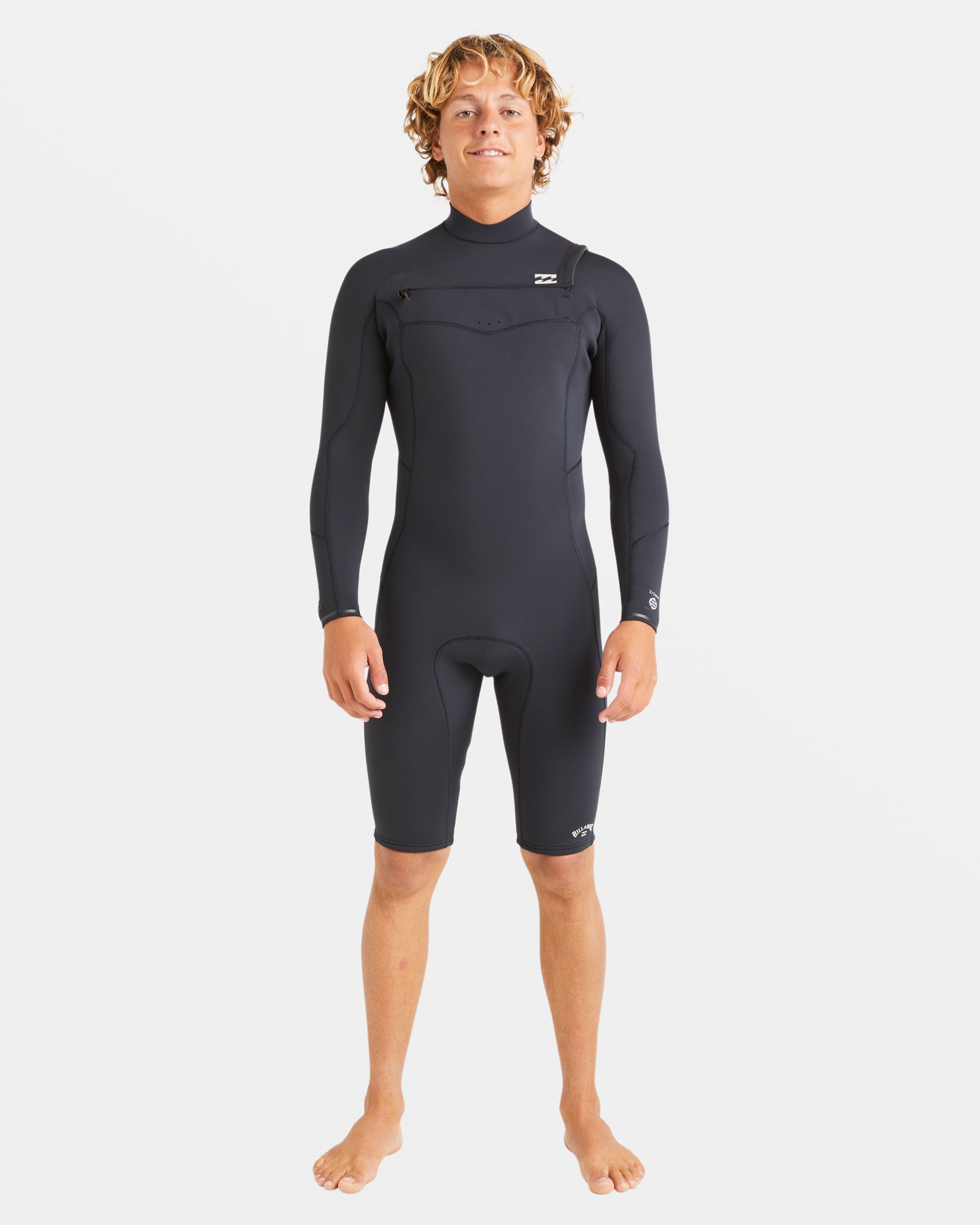 2/2mm Absolute Natural Upcycler GBS Chest Zip Long Sleeve Springsuit - Black - Image 6