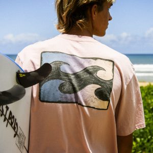 Crayon Wave Premium Short Sleeve T-Shirt - Vintage Pink