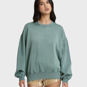 Bleached Out Kendal Crewneck Sweatshirt - Blue Mist