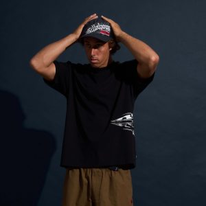 Chrome Diamond Short Sleeve Knit T-Shirt - Black
