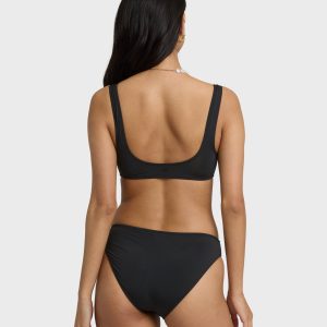 Sol Searcher Lowrider Full Bikini Bottoms - Black Pebble