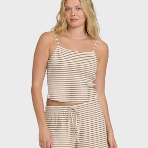 Easy Livin Tank Top - Brown Stone